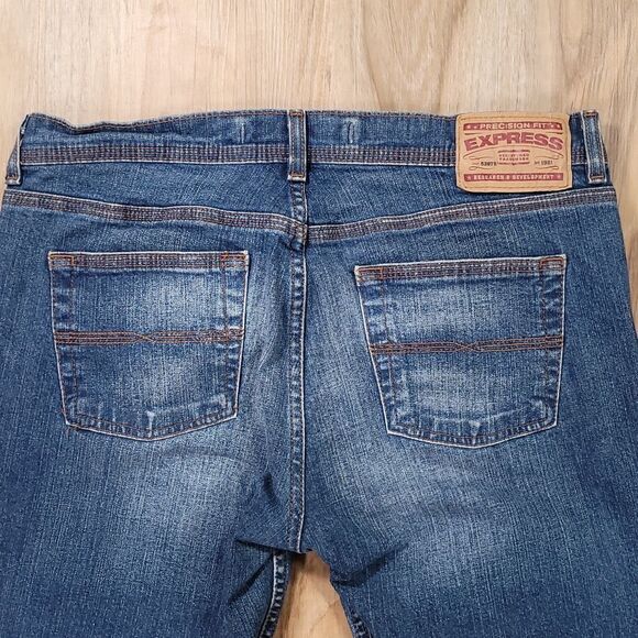 🔸️Express Blue Precision Fit Jeans Size 9/30 - Picture 5 of 12